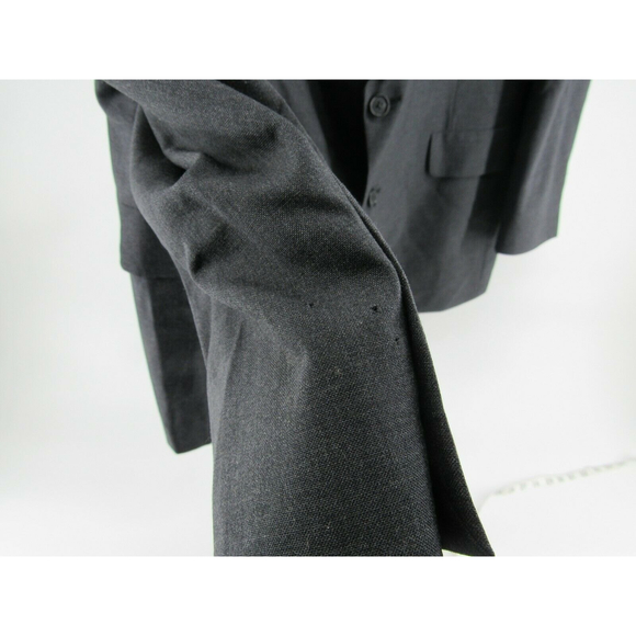 Hart Schaffner & Marx Micron 2000 Charcoal Gray Wool 2 Button Jacket Blazer 44 R - Picture 5 of 12